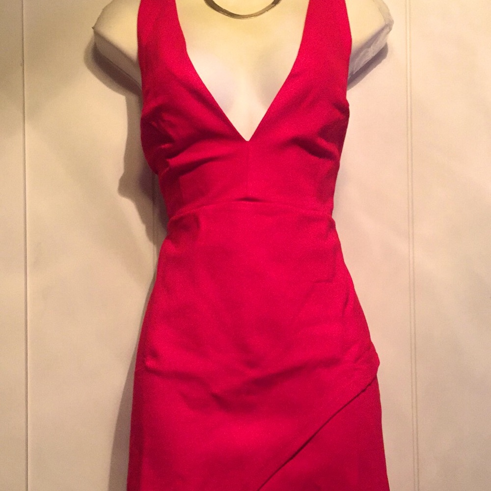 Red cocktail dress